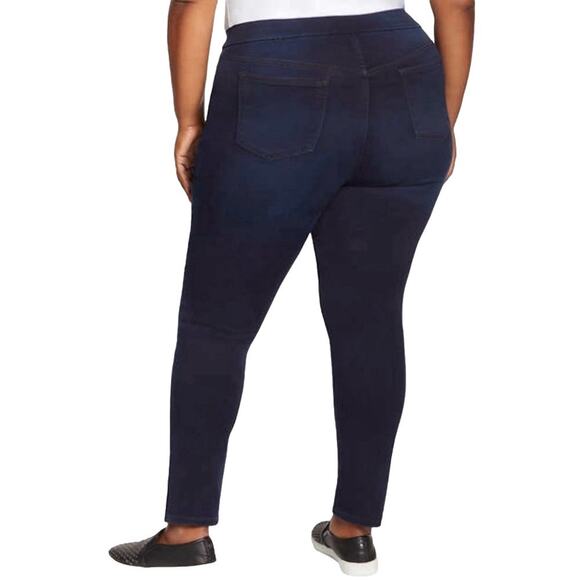 Gloria Vanderbilt Women's Pants Pull On Stretch Black Blue 2 Pairs Size 22 NWT - Picture 12 of 14